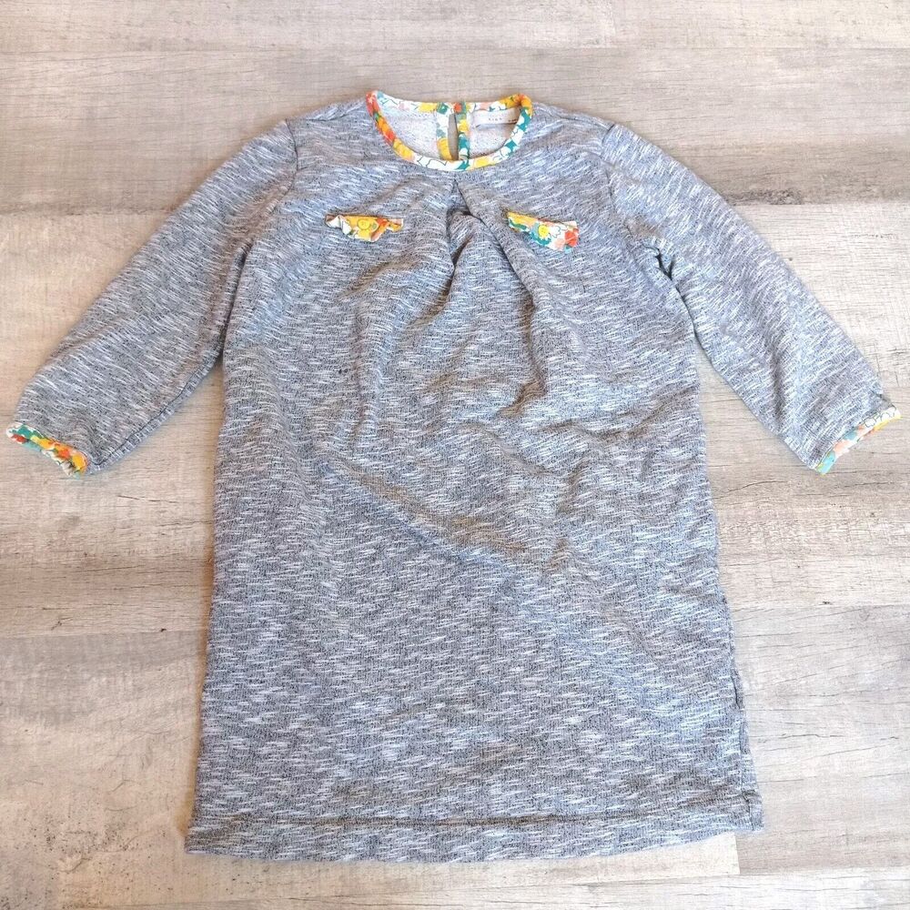 Stella McCartney Gray 100% Cotton Sweater Dress Long Sleeve 10yrs